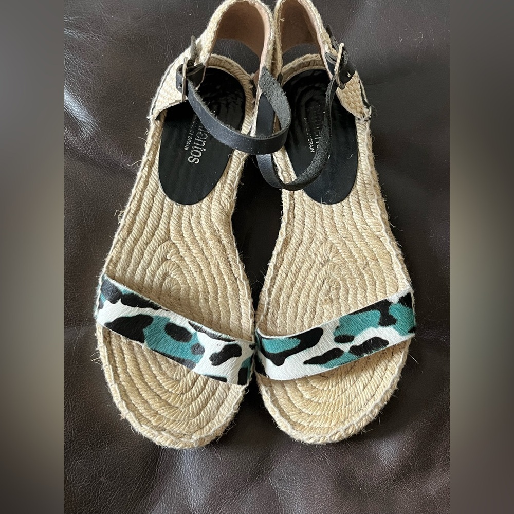 Cow skin Leopard Spanish Espadrilles